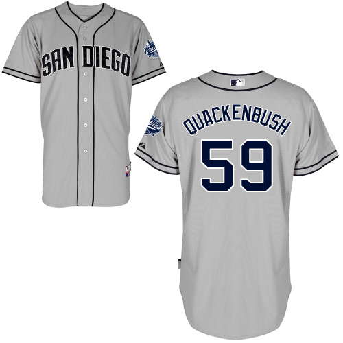 Kevin Quackenbush #59 Youth Baseball Jersey-San Diego Padres Authentic Road Gray Cool Base MLB Jersey